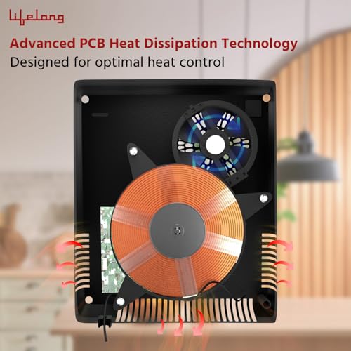 Lifelong 2100 Watt Induction Stove Touch Panel,Upto 5.5KVA Surge Protection,Electric Induction with 7 Preset Indian Menu Options,Auto Shut-Off&Temperature Control,1 Year Manufacturer's Warranty,Black