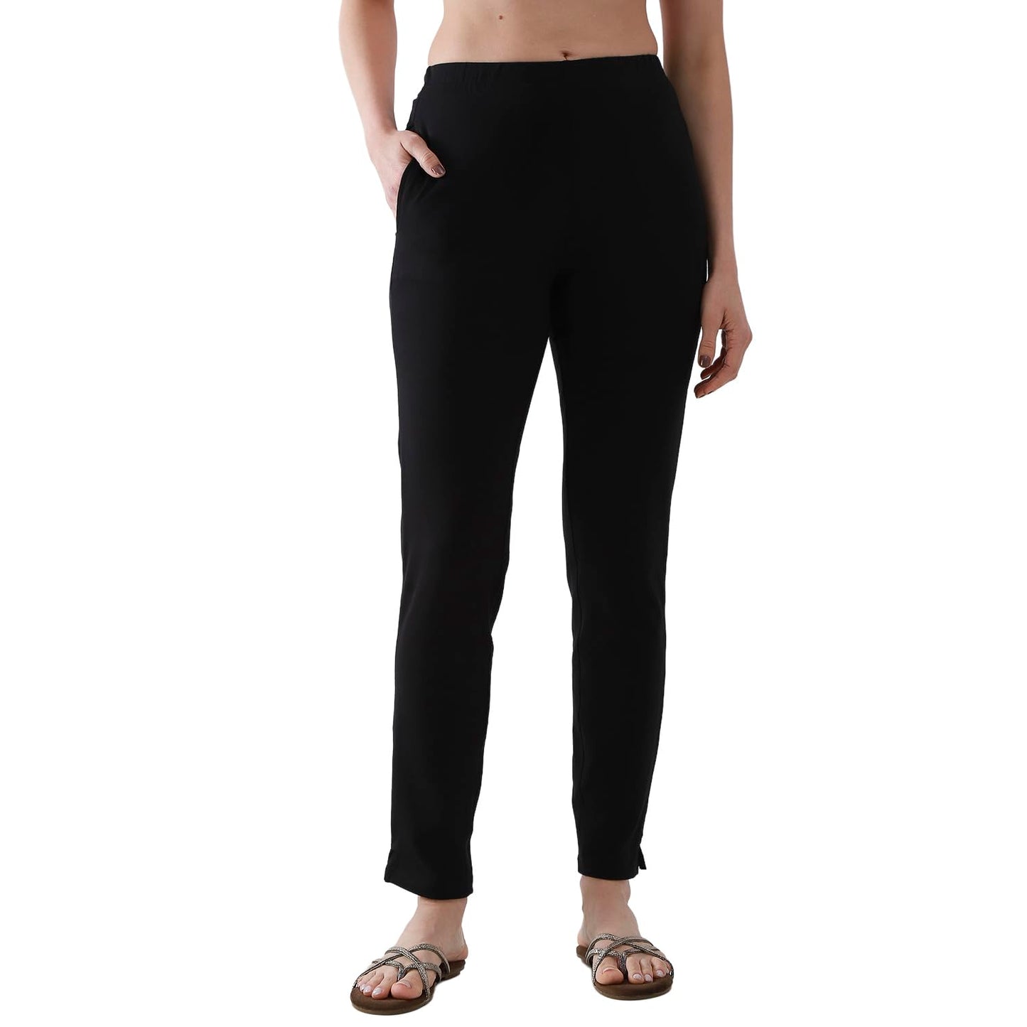Biba Women Black Straight Pants_4XL