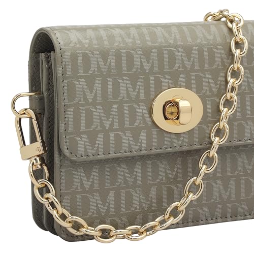 Da Milano Leather Sling Wallet for Women - Grey (10281A)