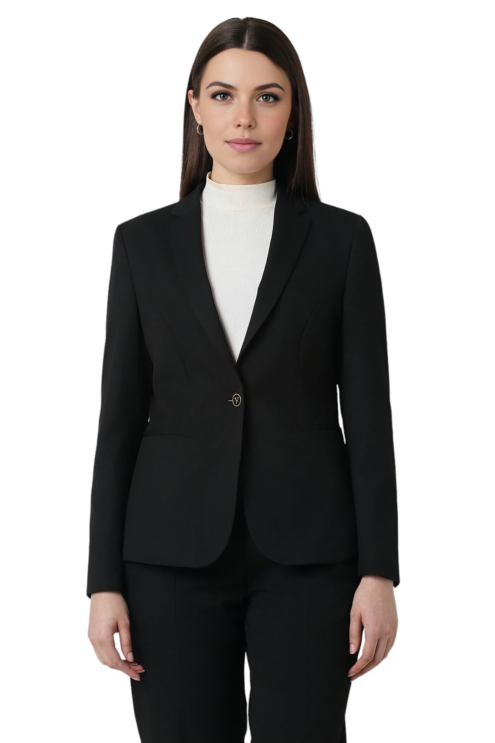 Van Heusen Women's Blazer (VWBZCRGFS31274_Black