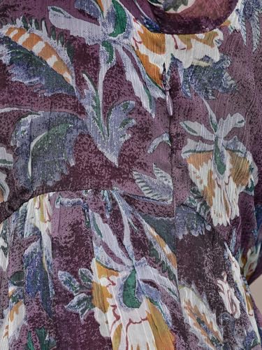 Label RITU KUMAR Burgundy Brigetta Mandarin Collar Short Dress