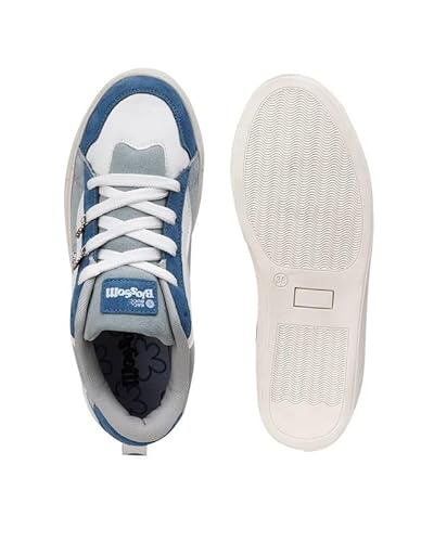 Bacca Bucci Blossom Women’s Sneakers – Genuine Leather Casual Shoes with Floral Accents & Metal Lace Charms | High-Energy Colorways | All-Season Comfort & Style Daisy Sky UK 8