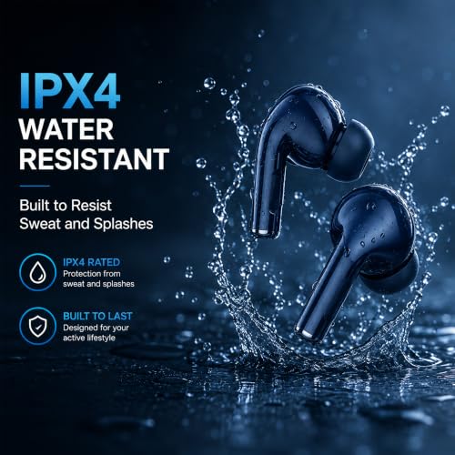 Kratos TW01 Ear Buds Wireless with 30H Playtime with Touch Control, Noise Isolation & Clear Calls, Bluetooth Earbuds with Voice Assistant, Bluetooth V 5.3 & with Type C Fast Charging,TWS Earphones