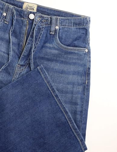 Women Wide Leg High-Rise Light Blue Lightweight Stretchable Jeans