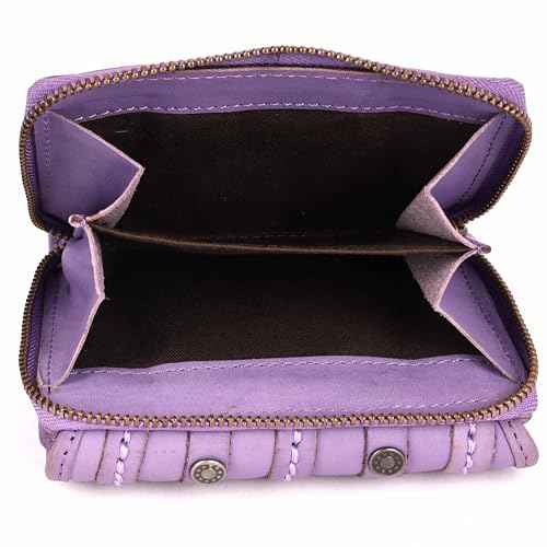 KOMPANERO Genuine Leather Women's Wallet (C-14326-LAVENDER)