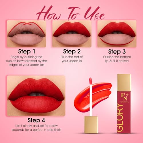 H&N International New Glory Matte Liquid LipColor, 12Hr Long Stay, Transfer Proof, Smudge Proof, 6ml (Desirous)