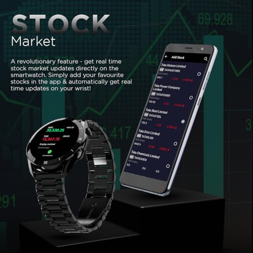 Fire-Boltt Legacy Luxury Smartwatch | 1.43" AMOLED Display with Always On | Bluetooth Calling & Voice Assistant | IP68 Water Resistant | Health & Fitness Tracker with 110+ Sports Modes (Black SS)