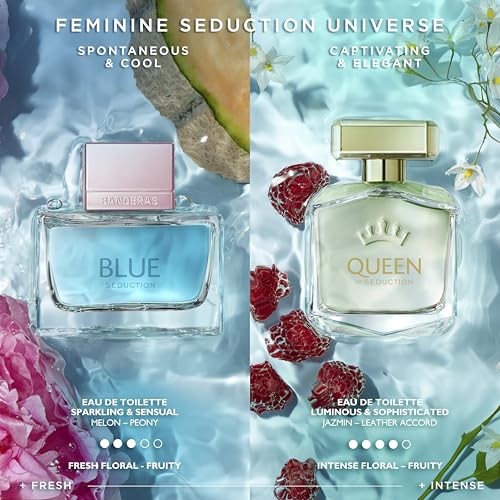Antonio Banderas Perfumes - Queen Of Seduction - Eau de Toilette Spray for Women, Floral with Marine Notes Fragrance - 1.7 Fl Oz