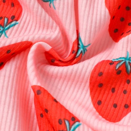 Hopscotch Girls Full Sleeves Pink Strawberry Bow Applique Bodysuits For Ages (9-12 Months)