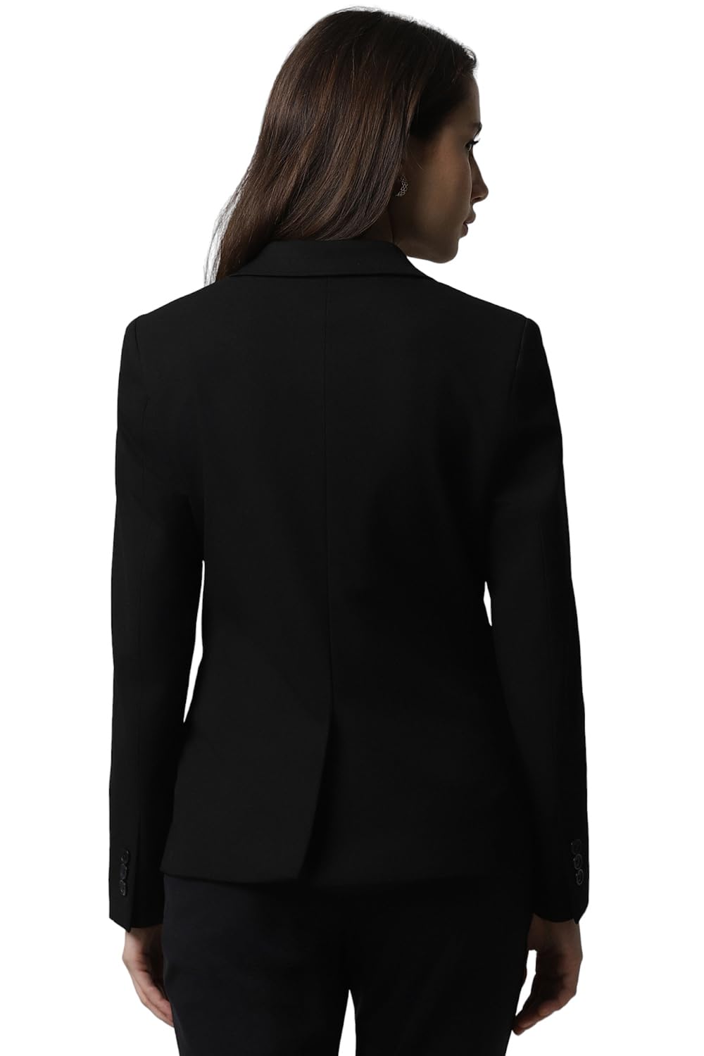 Van Heusen Women's Single Breasted Blazer (VWBZCRGBO23365_Black