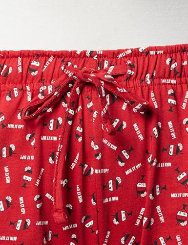 Max Women All-Over Printed Knit Shorts (SP23BOTTOM17RED)_XS