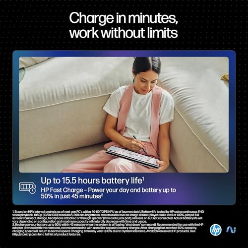 HP OmniBook Ultra Flip (Previously Spectre) Intel Core Ultra 7 256V 47 Tops (16GB LPDDR5X, 1TB SSD) OLED, 500 nits,14''/35.6cm, Touch 2-in-1, Win11, Office21, Gray,1.34kg, fh0026TU Next Gen AI Laptop