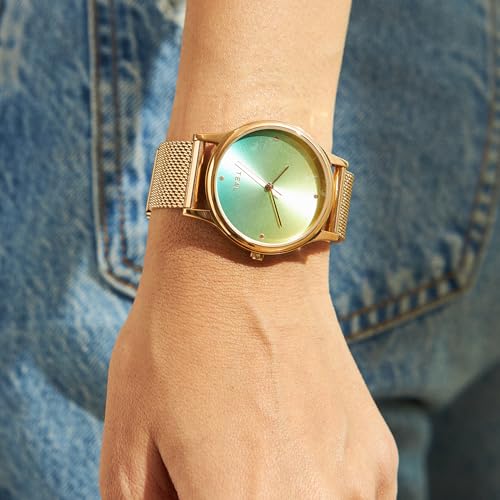 TEAL BY CHUMBAK Round Dial Analog Hand Watch for Women, Gifts for Women/Girls/Ladies, Stylish Fashion Watch for Casual/Work