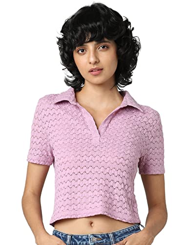 ONLY Women Slim Fit T-Shirt (100159902_Smoke Gray_XL)