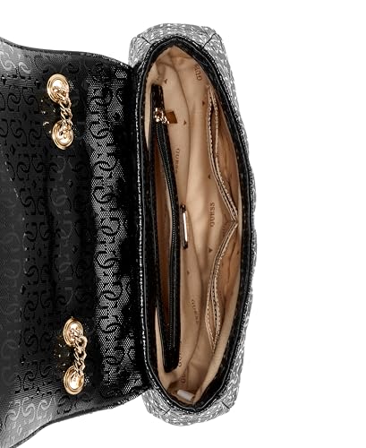 GUESS Black Quilted Adelard Crossbody Bag