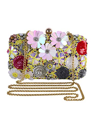 REZZY Designer Evening Party Clutch, Clutch bag For Women, Wedding Clutch, Gift for her, (Yellow)