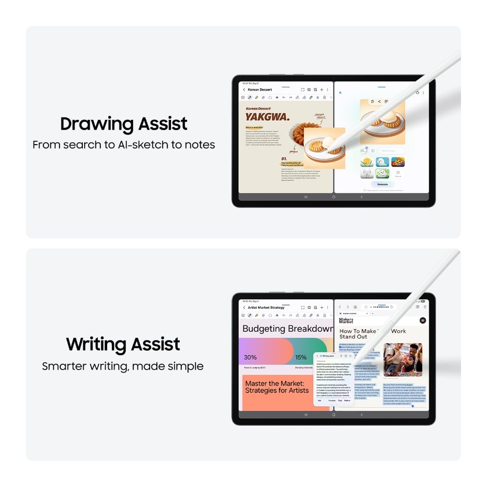 Samsung Galaxy Tab S11 with AI, S Pen in-Box, 27.8 cm (11 inch) Dynamic AMOLED 2X Display, 12 GB RAM, 256 GB Storage, Wi-Fi Tablet, Gray