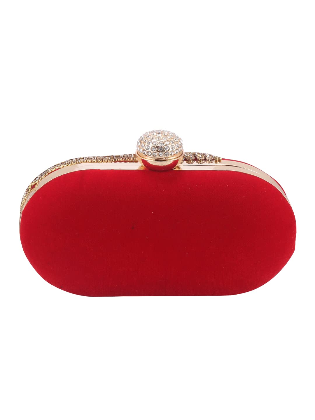 SWISNI Women's Handicraft Beautiful Box Clutch Bag ||Evening Party Clutch Bag Wallet Clutch||Clutch Purses for Women Wedding Handmade Evening Handbags Party Bridal Clutch(Red Color)