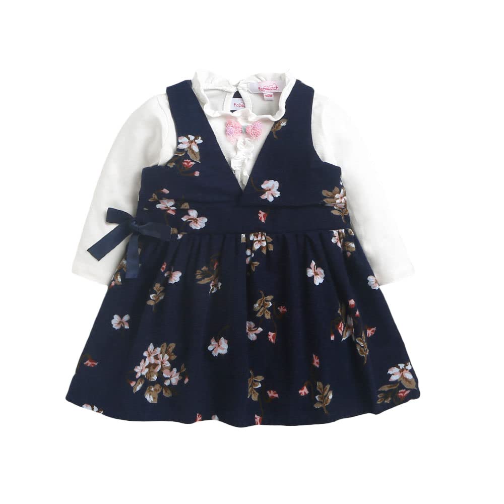 Hopscotch Girls Mini Casual Dresses In White Color For Ages 2-3 Years