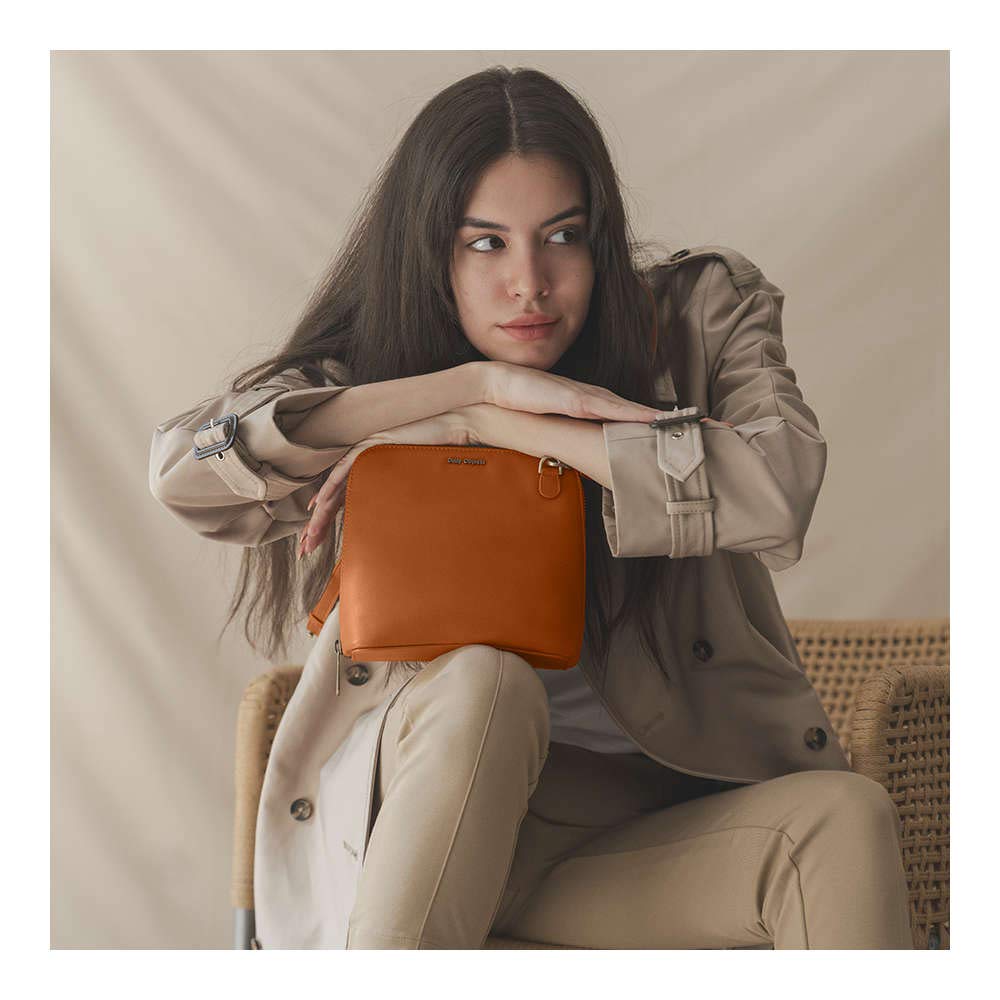DailyObjects Trapeze Sling Crossbody Bag for Girls and Women | Made with Durable Vegan Leather Material | Carefully Handcrafted | Zip Closure | Adjustable and Detachable Straps | Multicolor