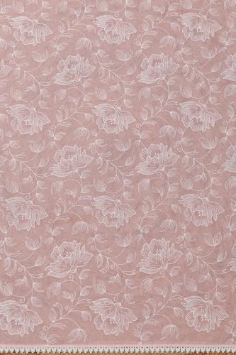 Soch Womens Peach Kota Embroidered Unstitch Dress Material