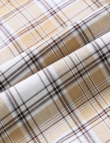 Arrow Sports Men's Checkered Slim Fit Shirt (ASAJSH1825_Light Yellow
