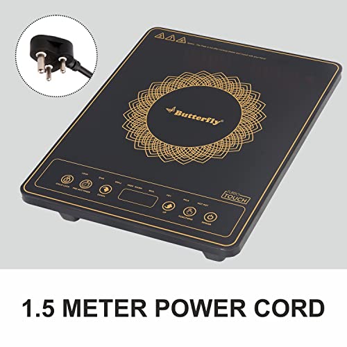 Butterfly Turbo Touch 1800W Induction Cooktop, Black, Sealed, 1 Burner, b22