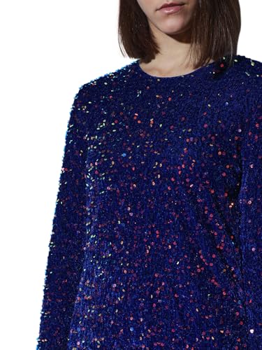ONLY Women's Polyester Shift Mini Dress (15278822-Surf The Web_Surf