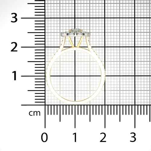 VALANOVA Hallmarked 18K Gold & Certified Lab Grown Diamond 0.88cts | Ring For Women's/Girls | Stylish & Elegant | VGR0467V | Ring Size: 6