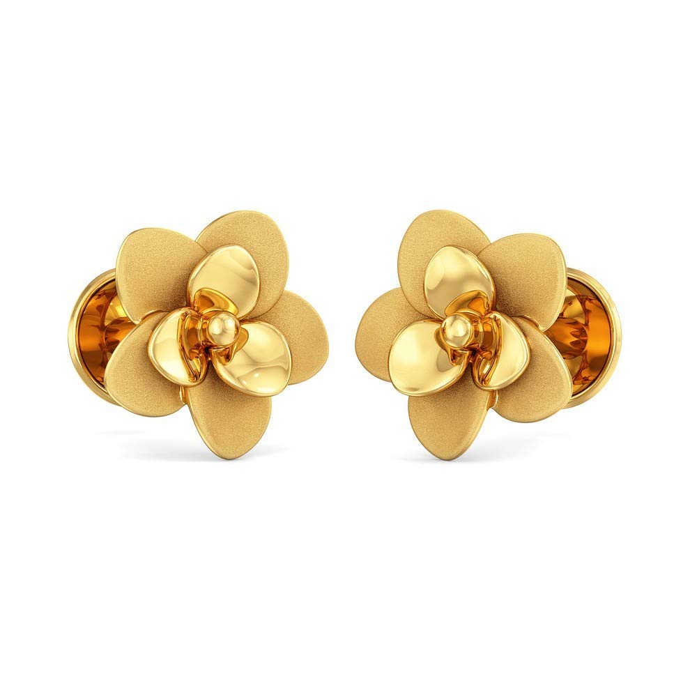 Joyalukkas Impress Collection 22k Yellow Gold Stud Earrings for Women