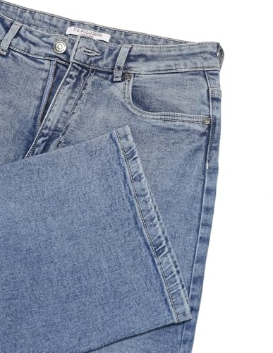 U.S. POLO ASSN. Wideleg High Rise Jeans (UWAW24JEN102_Blue_32)