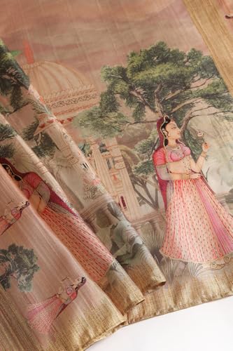 Soch Women's Art Silk Kurta Suit Set (CWA5CD22247_Peach