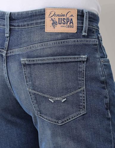 U.S. POLO ASSN. Denim Co. Men's Regular Jeans (UDJEN1756_Med Blue