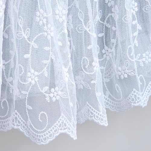 Hopscotch Girls Ruffled Sleeves Grey Pure Cotton Embroidered Dress with Headband (6-9 Months)