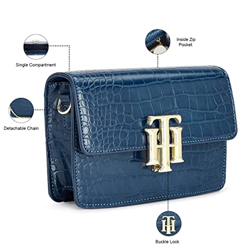 Tommy Hilfiger Katelyn Plus Pu Sling Handbag For Women - Navy