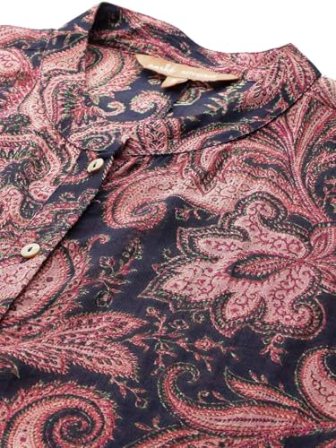 Aarke Ritu Kumar Navy Lily Bloom Full Sleeve Shirt