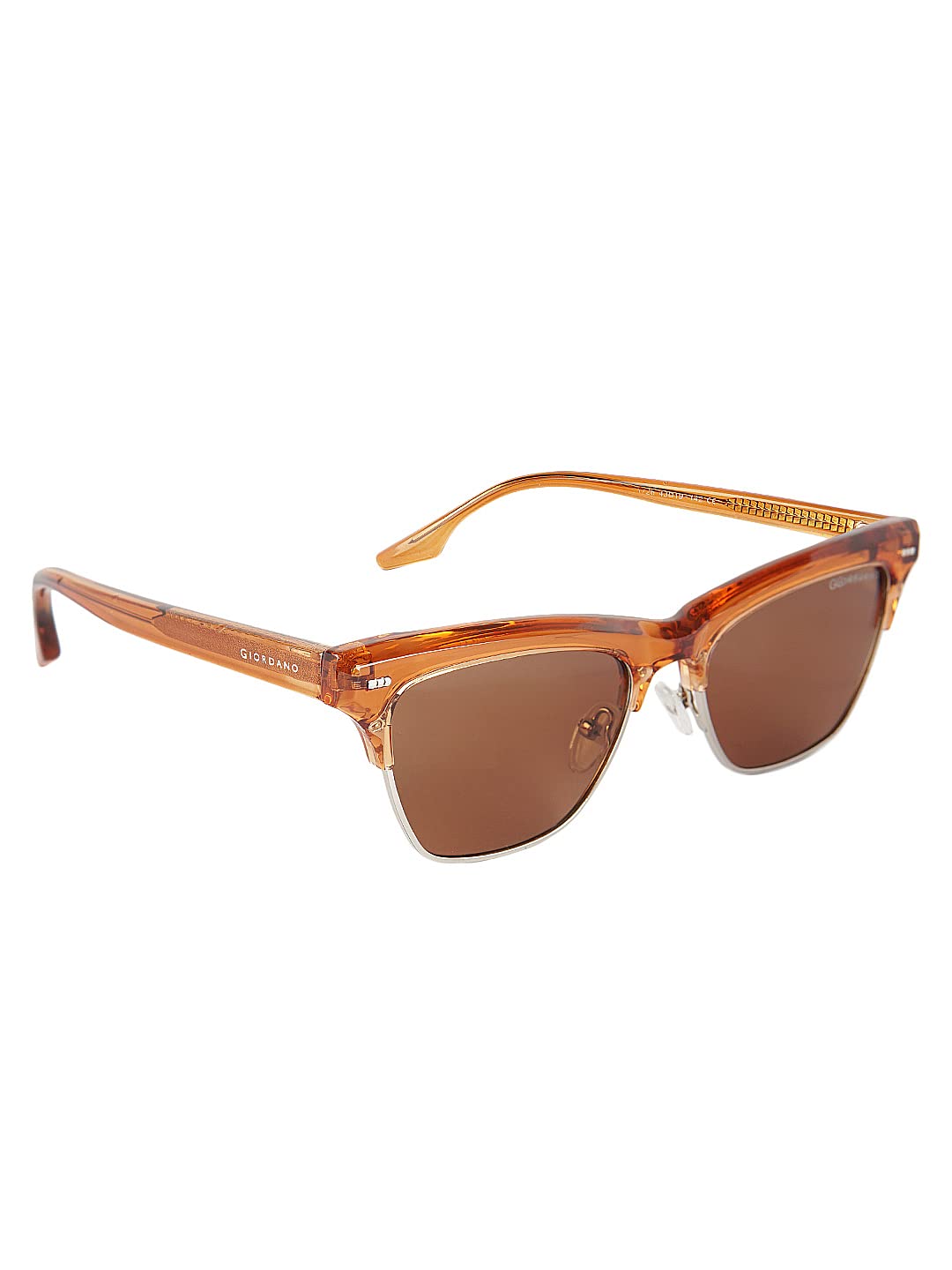 Giordano Stylish And Trendy Sunglasses For Women| Square Polarized Sunglasses 100% UV Protected Use For Girls & Women's - GA90313C03, 43 Mm, Peach