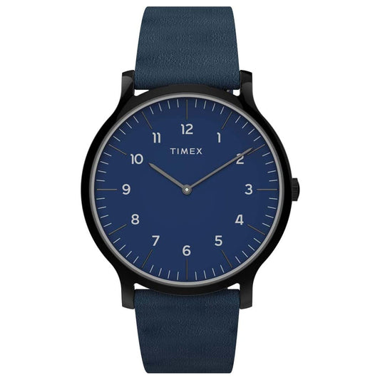 TIMEX Gallery Analog Watch for Men with Black Dial & Black Strap - Water Rasistant Men's Wrist Watches - TW2T95300UJ