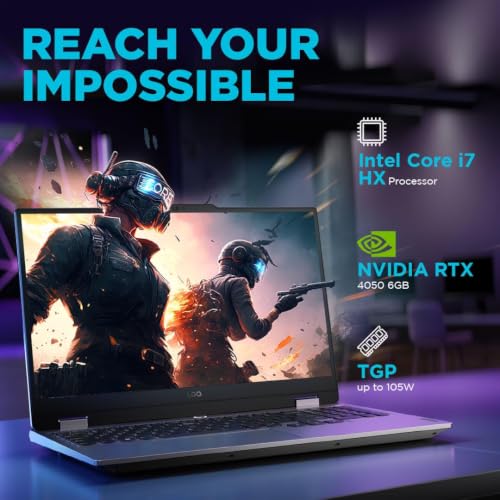 Lenovo LOQ Intel Core i7-14650HX | NVIDIA RTX 4050 6GB (16GB RAM/512GB SSD/144Hz Refresh Rate/15.6" (39.6cm)/Windows 11/Office Home 2024/Grey/2.4Kg), 83DV01LRIN AI Gaming Laptop