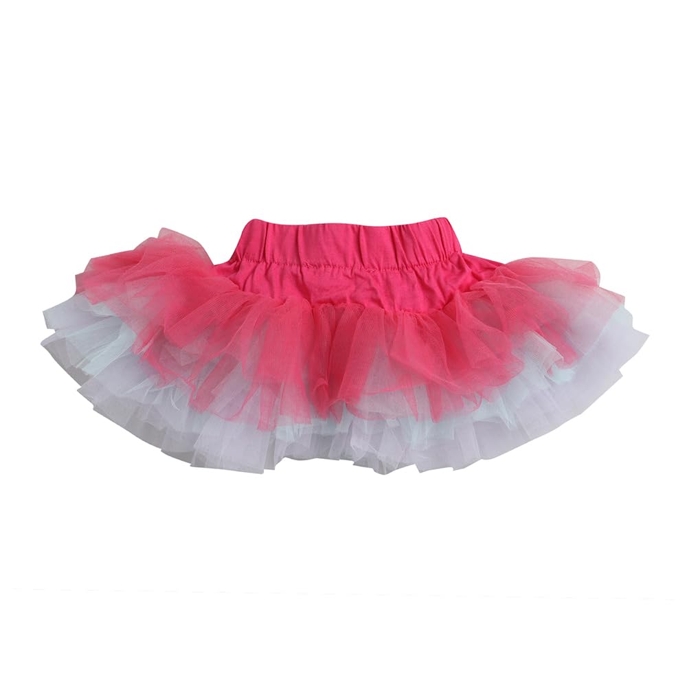 Hopscotch Baby Girls Cotton and Spandex Skirt set in White Color For Ages (6-9 Months)