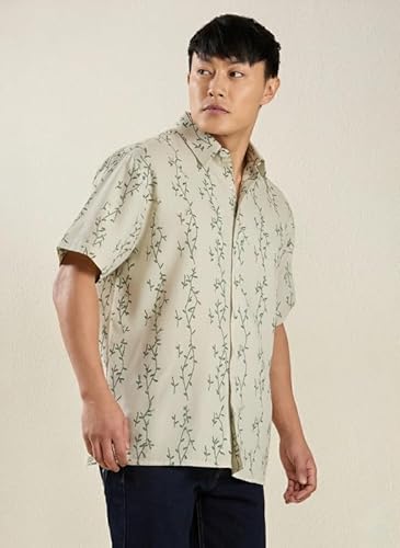 MARK & ALBERT Mens Half Sleeves Linen Shirt | Stylish Casual Shirt for Men