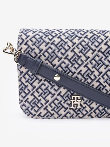 Logo Blue Polyester Sling Bag