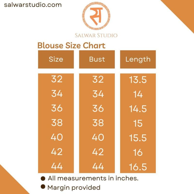Salwar Studio Women's Silver Shimmer Saree Blouse-RI-0045-SLVR-32