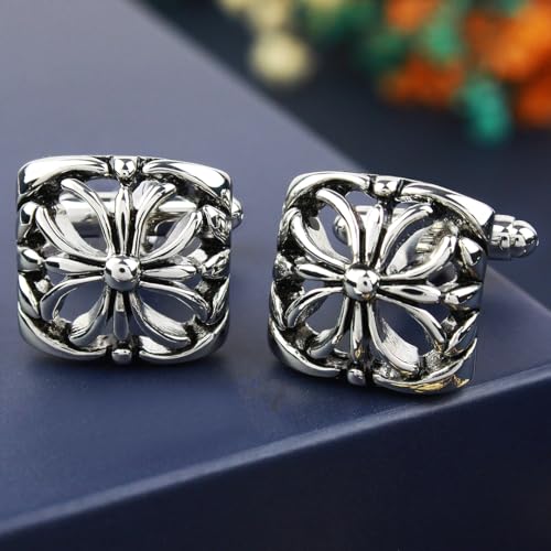 Peluche Floral Enamel Cufflinks for Men