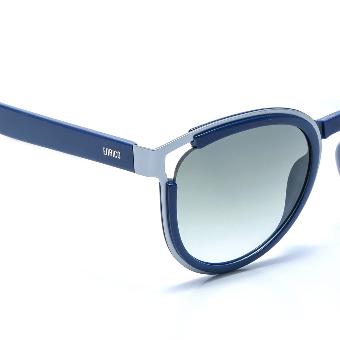ENRICO Boldylocks Sunglasses for Women with Blue Cateye Frames | Green - Color Polycarbonate Material |Adults-Women Polarized Sunglass with Cover Case | Goggles for women sunglasses