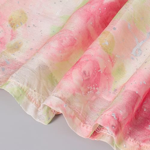 Hopscotch Girls Sleeveless Pink 2-Pc Floral Blouse & Shorts (4-5 Years)