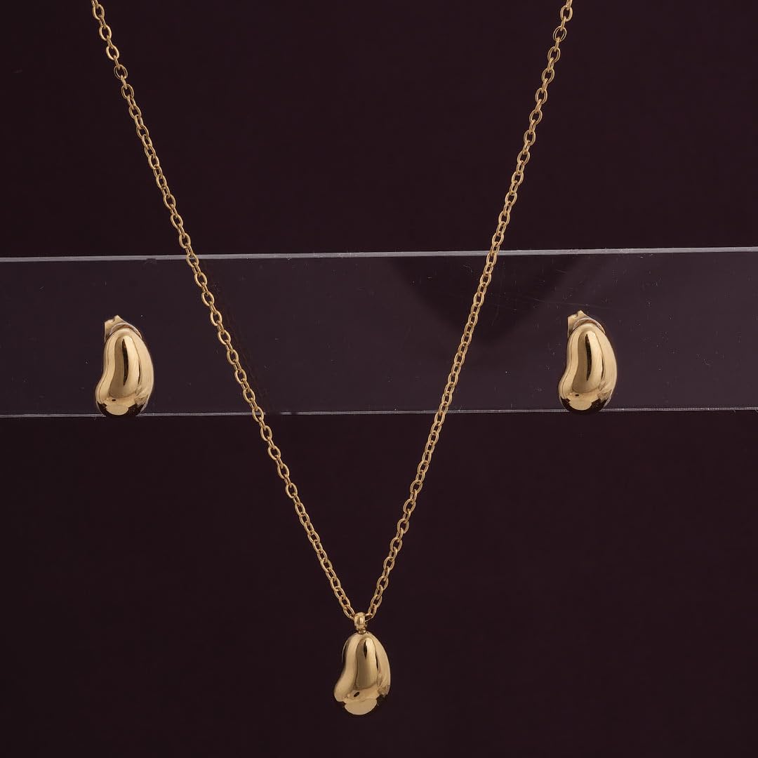 PALMONAS Gold Cashew Jewellery Set for Women