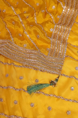 Soch Womens Green Viscose Bandhani Print Lehenga Choli With Zari
