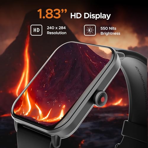boAt Wave Fury Smart Watch(Active Black)