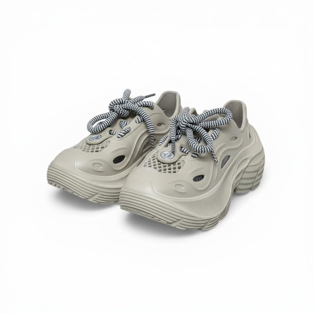 GLJ VibeX Girls Sneakers Stylish Beige Running Shoes Breathable Comfortable Anti Skid Outsole Premium Footwear for Casual Sports Gym Walking